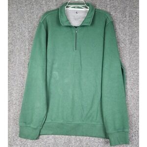 Tailorbyrd Quarter Zip Sweatshirt‎ Mens XL Green Cotton Blend Pullover Logo